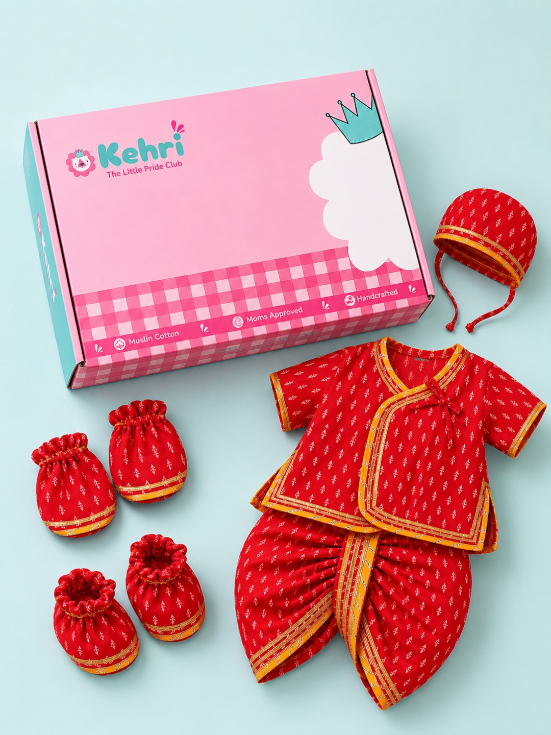 Kehri kit-Jamna Set- New Born-Red
