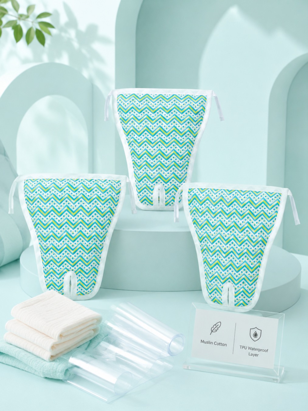 Baby Cotton tpu nappy set of 3